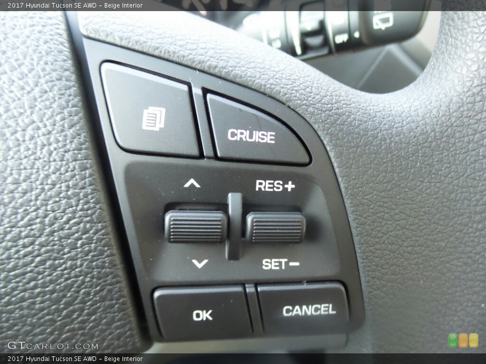 Beige Interior Controls for the 2017 Hyundai Tucson SE AWD #116818989