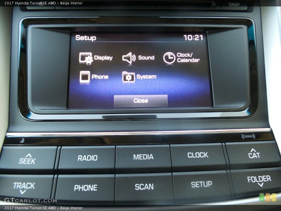 Beige Interior Controls for the 2017 Hyundai Tucson SE AWD #116819061