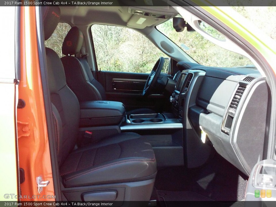 TA Black/Orange Interior Front Seat for the 2017 Ram 1500 Sport Crew Cab 4x4 #116820078