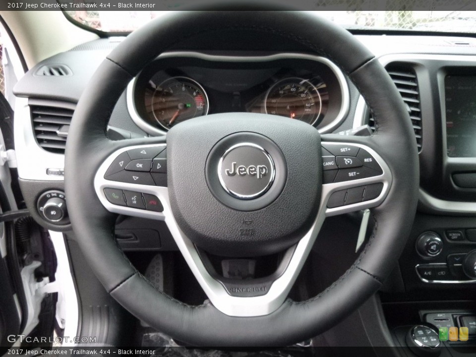Black Interior Steering Wheel for the 2017 Jeep Cherokee Trailhawk 4x4 #116826260