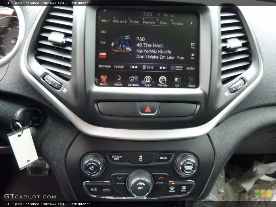Black Interior Controls for the 2017 Jeep Cherokee Trailhawk 4x4 #116826330
