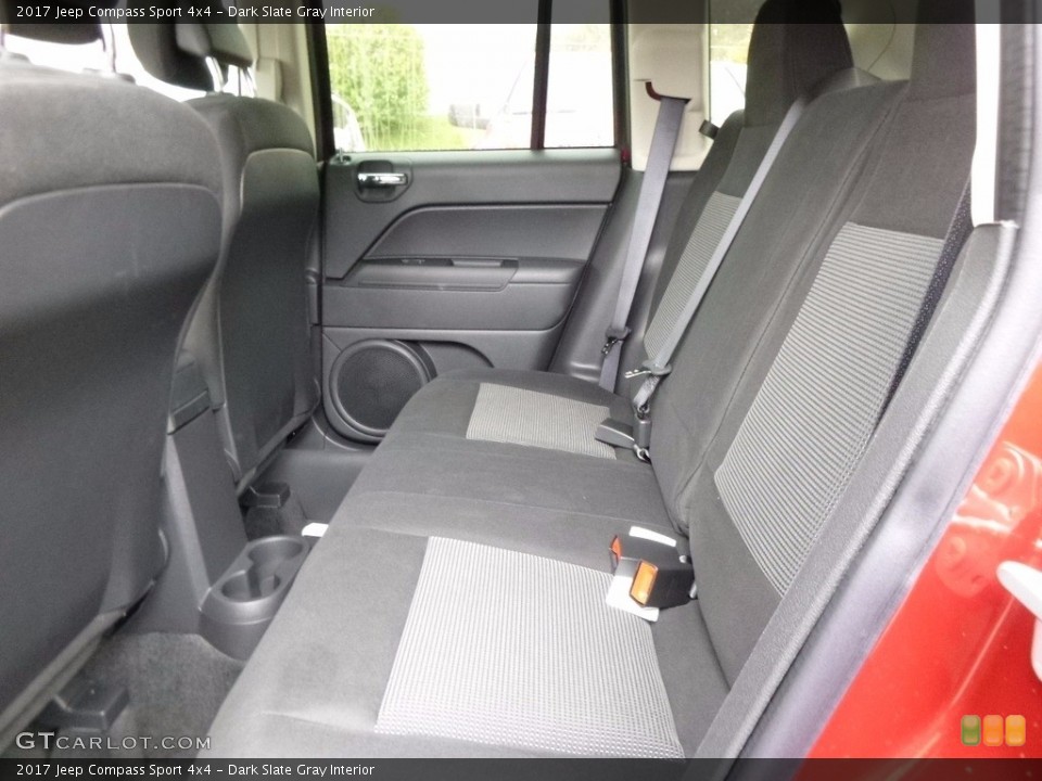 Dark Slate Gray Interior Rear Seat for the 2017 Jeep Compass Sport 4x4 #116828355