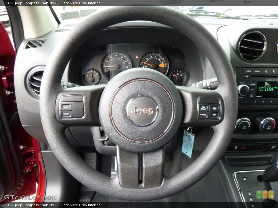 Dark Slate Gray Interior Steering Wheel for the 2017 Jeep Compass Sport 4x4 #116828433