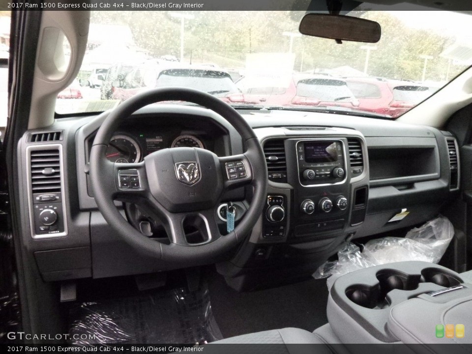 Black/Diesel Gray 2017 Ram 1500 Interiors