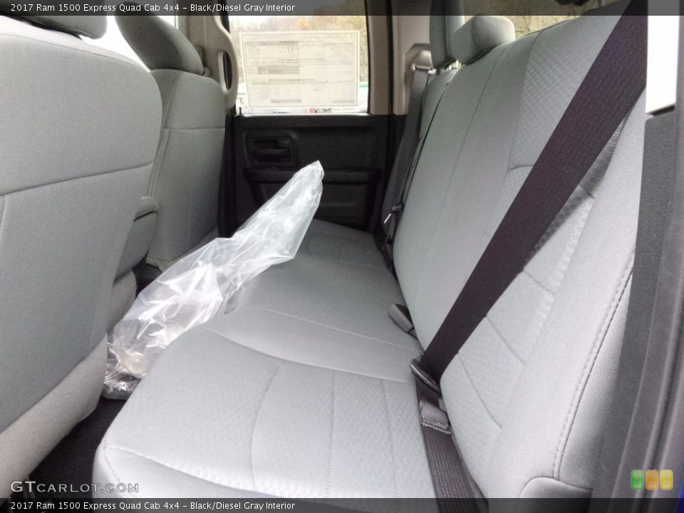 Black/Diesel Gray Interior Rear Seat for the 2017 Ram 1500 Express Quad Cab 4x4 #116830383