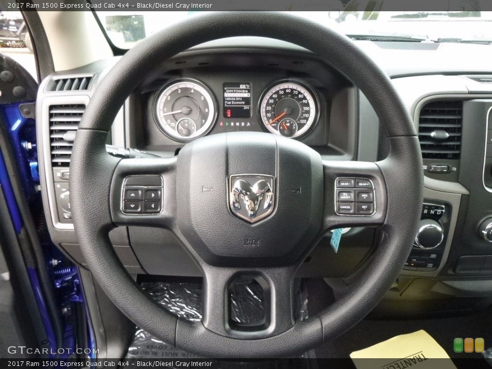 Black/Diesel Gray Interior Steering Wheel for the 2017 Ram 1500 Express Quad Cab 4x4 #116830449