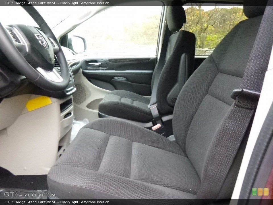 Black/Light Graystone Interior Front Seat for the 2017 Dodge Grand Caravan SE #116830989