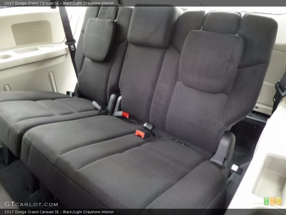 Black/Light Graystone Interior Rear Seat for the 2017 Dodge Grand Caravan SE #116831016