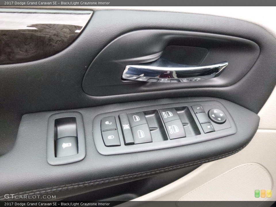 Black/Light Graystone Interior Controls for the 2017 Dodge Grand Caravan SE #116831058