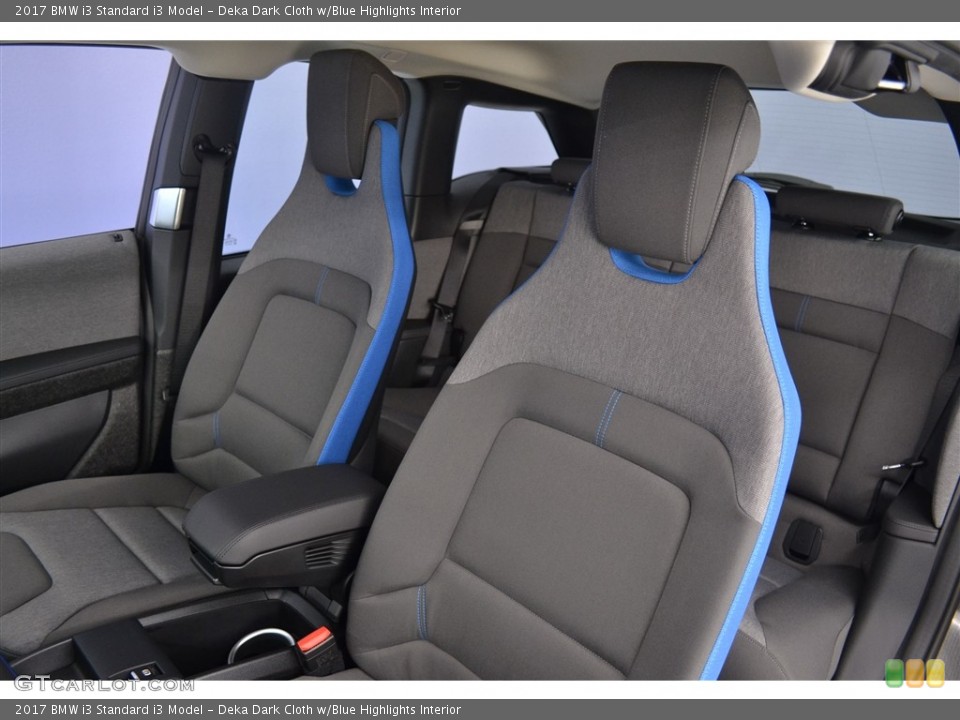 Deka Dark Cloth w/Blue Highlights Interior Front Seat for the 2017 BMW i3  #116846063