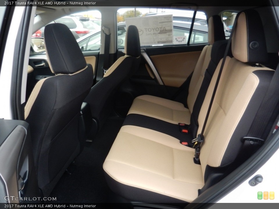 Nutmeg Interior Rear Seat for the 2017 Toyota RAV4 XLE AWD Hybrid #116848332