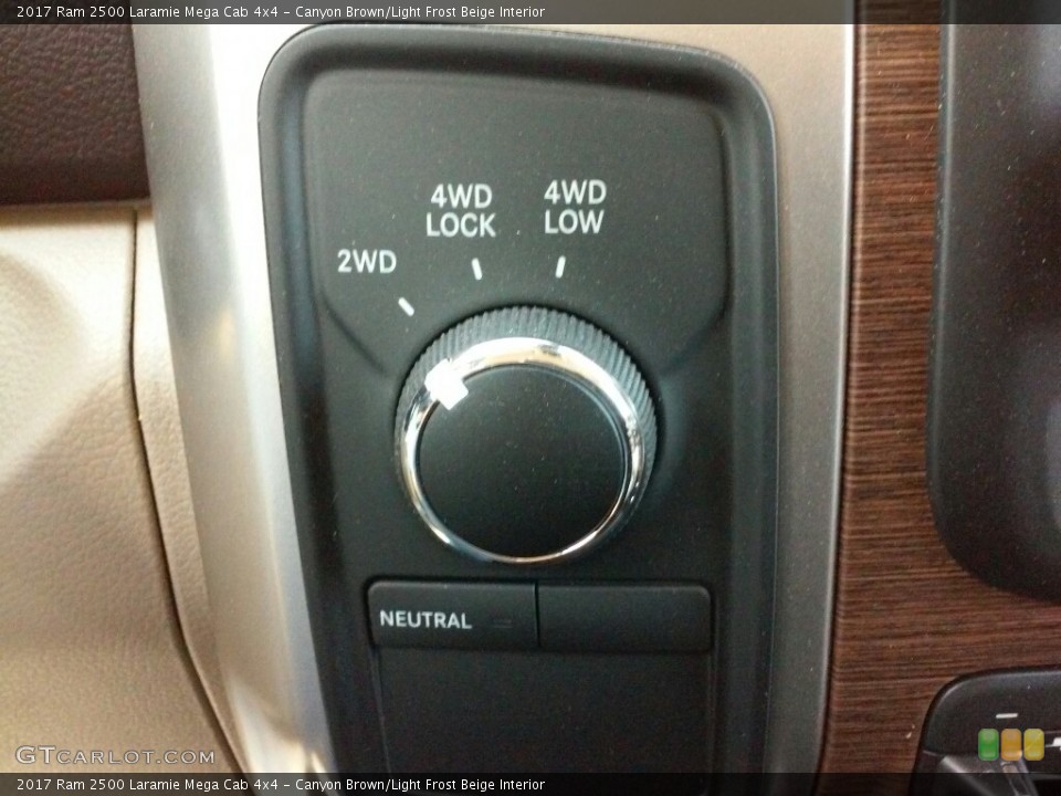 Canyon Brown/Light Frost Beige Interior Controls for the 2017 Ram 2500 Laramie Mega Cab 4x4 #116862396