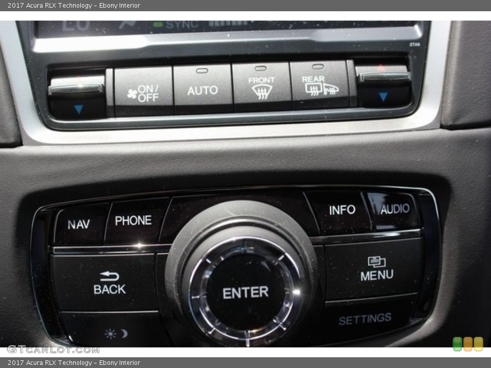 Ebony Interior Controls for the 2017 Acura RLX Technology #116863824