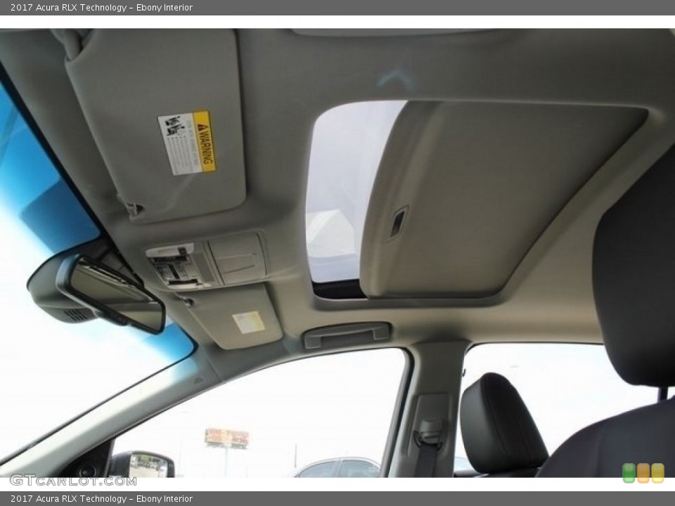 Ebony Interior Sunroof for the 2017 Acura RLX Technology #116864082