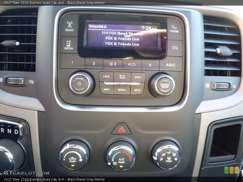 Black/Diesel Gray Interior Controls for the 2017 Ram 1500 Express Quad Cab 4x4 #116875562