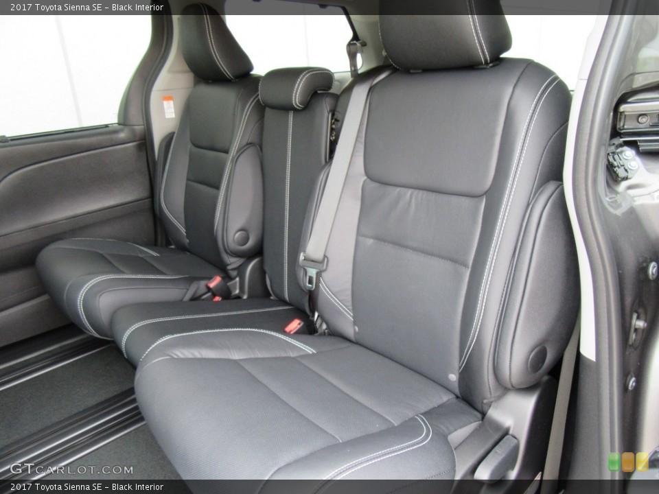 Black Interior Rear Seat for the 2017 Toyota Sienna SE #116876999