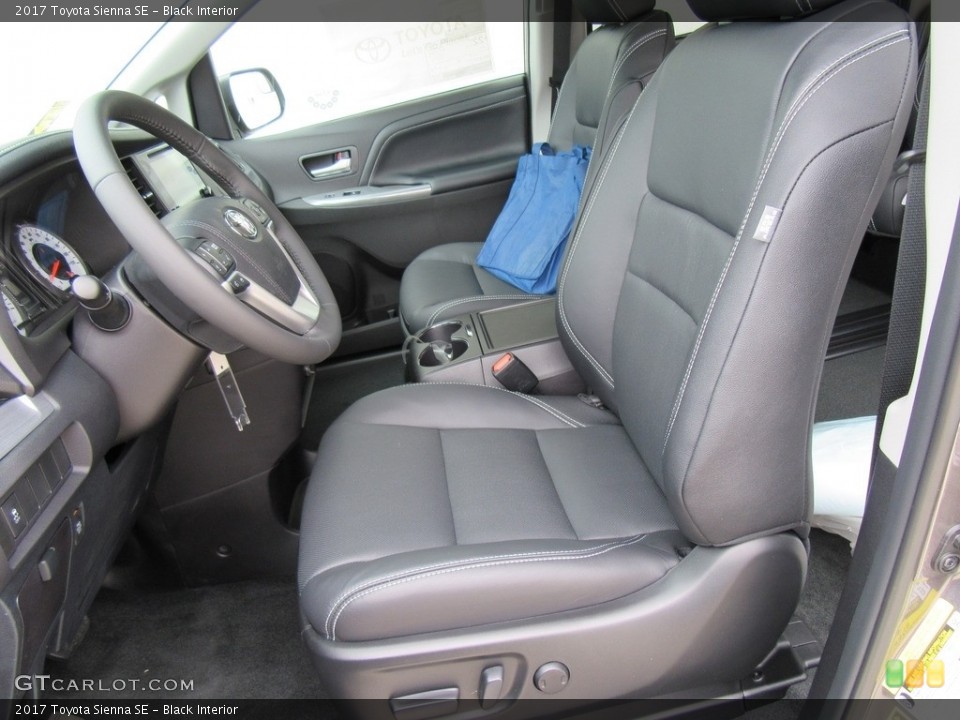 Black Interior Front Seat for the 2017 Toyota Sienna SE #116877095