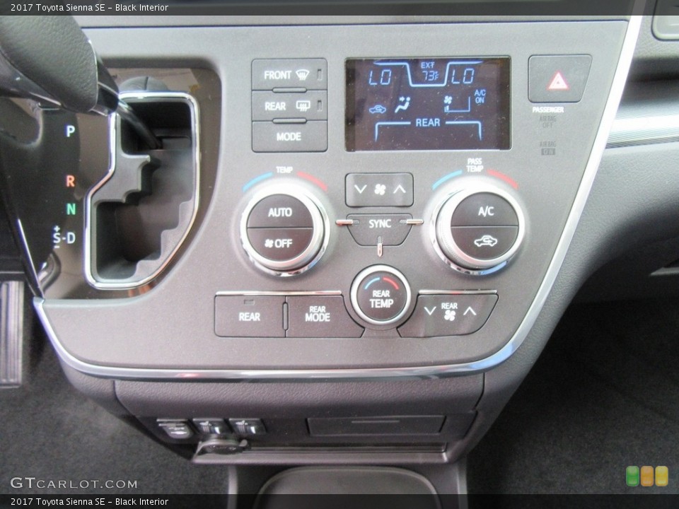 Black Interior Controls for the 2017 Toyota Sienna SE #116877254