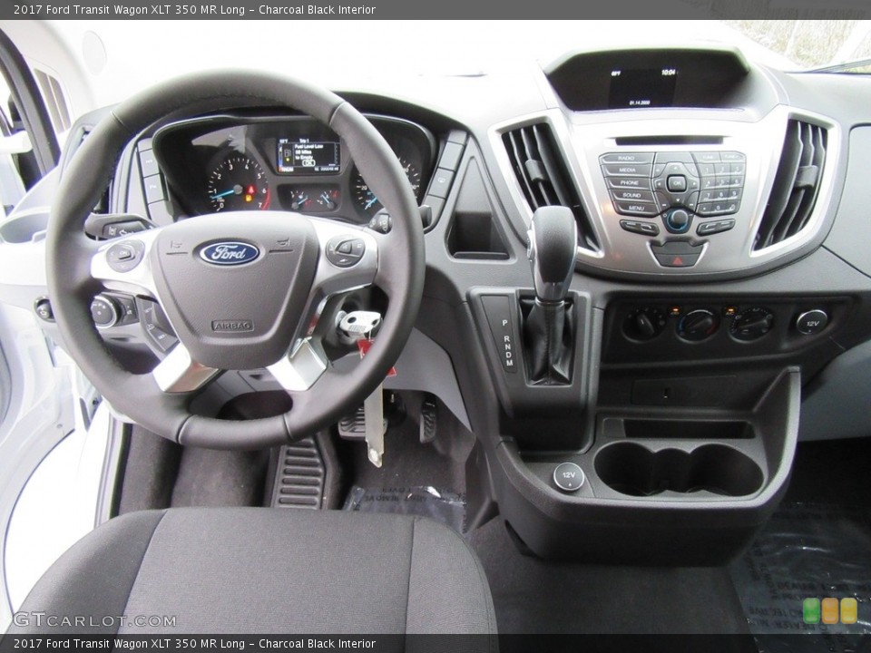 Charcoal Black Interior Dashboard for the 2017 Ford Transit Wagon XLT 350 MR Long #116878103
