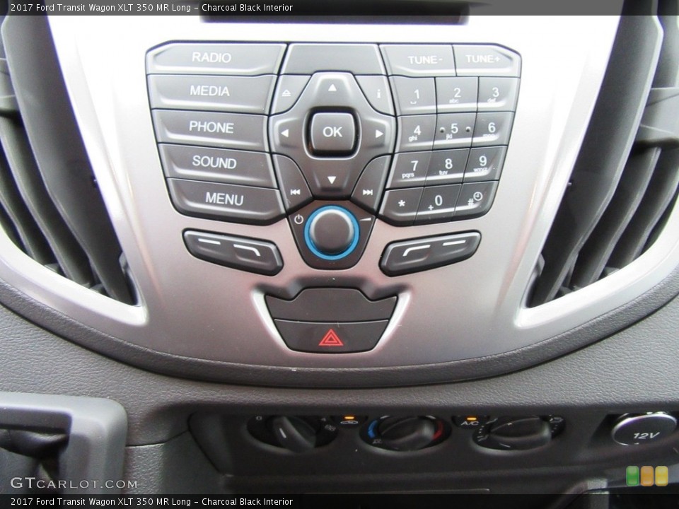 Charcoal Black Interior Controls for the 2017 Ford Transit Wagon XLT 350 MR Long #116878157