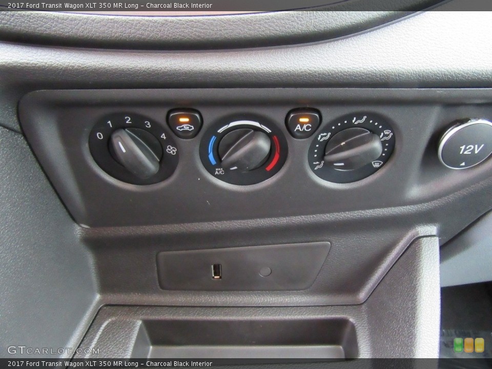 Charcoal Black Interior Controls for the 2017 Ford Transit Wagon XLT 350 MR Long #116878190