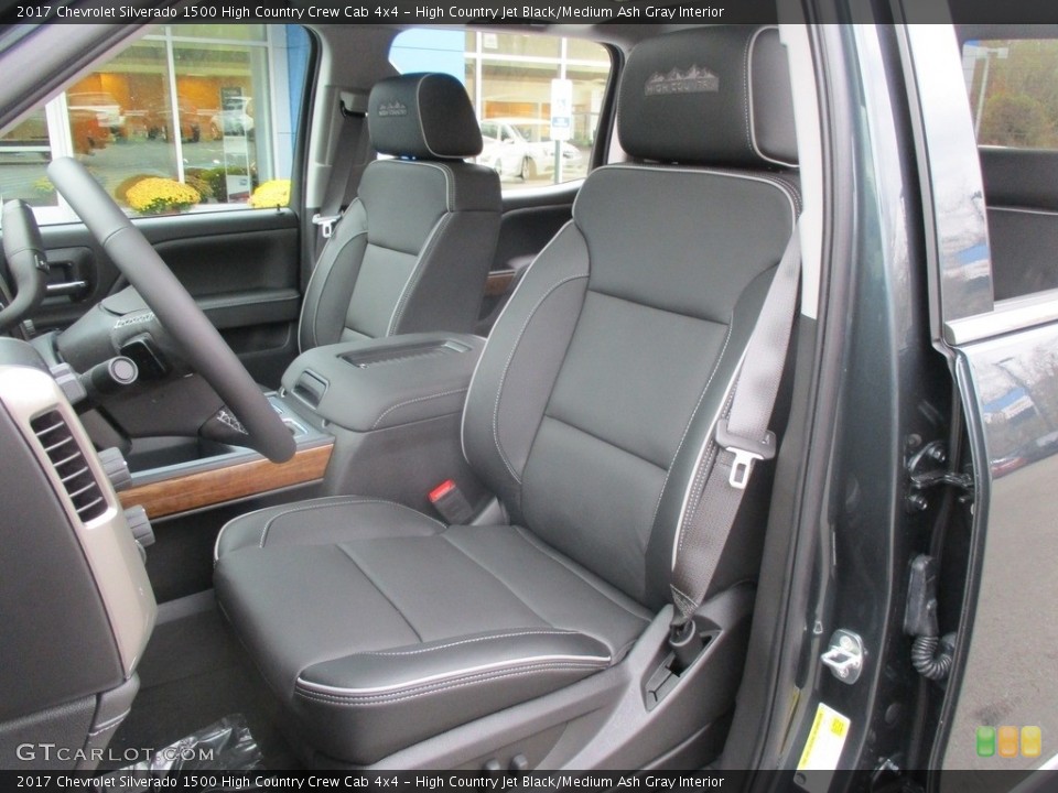 High Country Jet Black/Medium Ash Gray 2017 Chevrolet Silverado 1500 Interiors