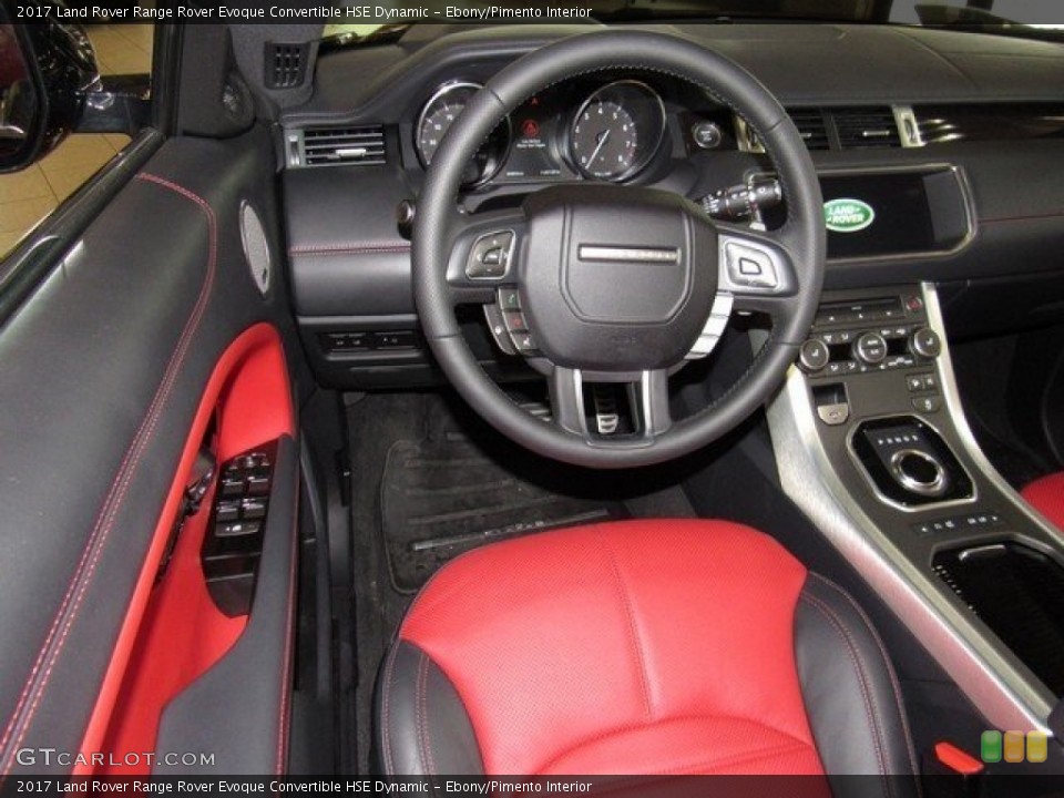 Ebony/Pimento Interior Dashboard for the 2017 Land Rover Range Rover Evoque Convertible HSE Dynamic #116881758