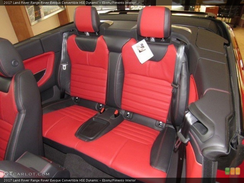 Ebony/Pimento Interior Rear Seat for the 2017 Land Rover Range Rover Evoque Convertible HSE Dynamic #116881778