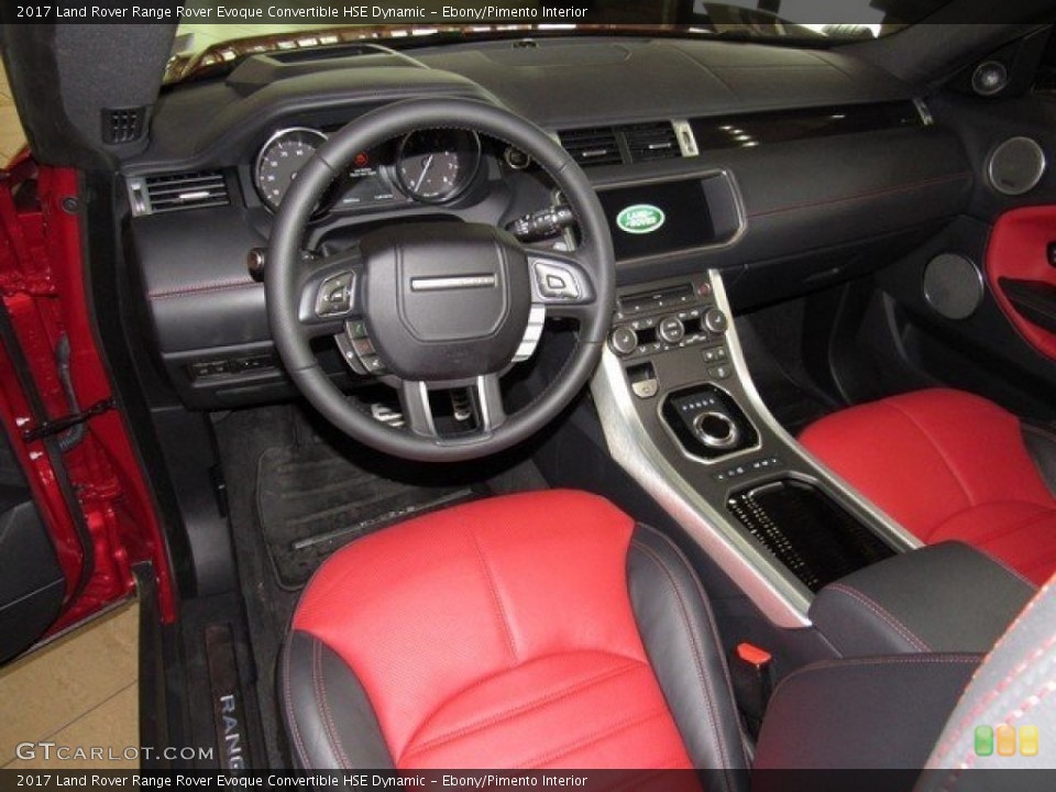 Ebony/Pimento Interior Dashboard for the 2017 Land Rover Range Rover Evoque Convertible HSE Dynamic #116881880