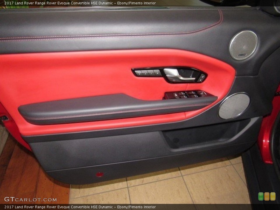 Ebony/Pimento Interior Door Panel for the 2017 Land Rover Range Rover Evoque Convertible HSE Dynamic #116881898