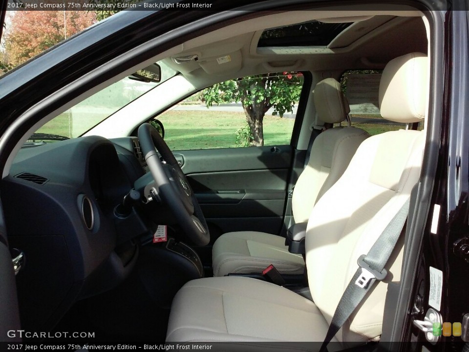 Black/Light Frost Interior Front Seat for the 2017 Jeep Compass 75th Anniversary Edition #116884277