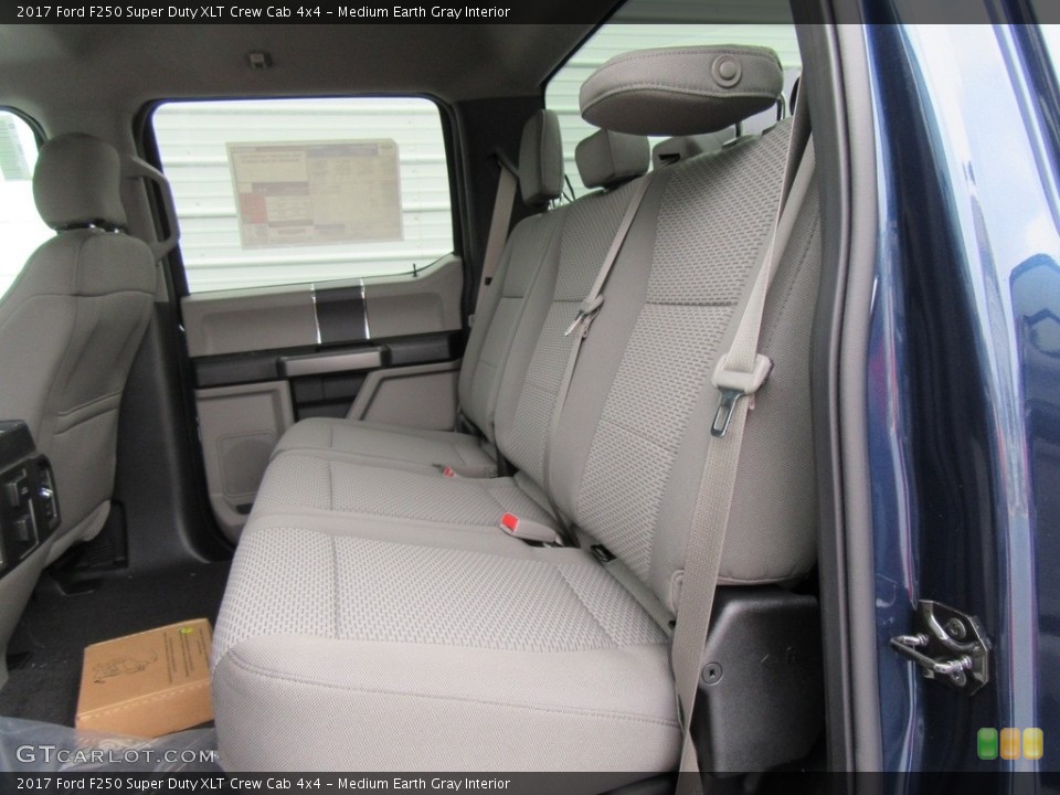 Medium Earth Gray Interior Rear Seat for the 2017 Ford F250 Super Duty XLT Crew Cab 4x4 #116885585