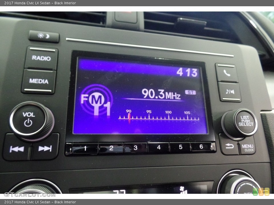 Black Interior Audio System for the 2017 Honda Civic LX Sedan #116886050