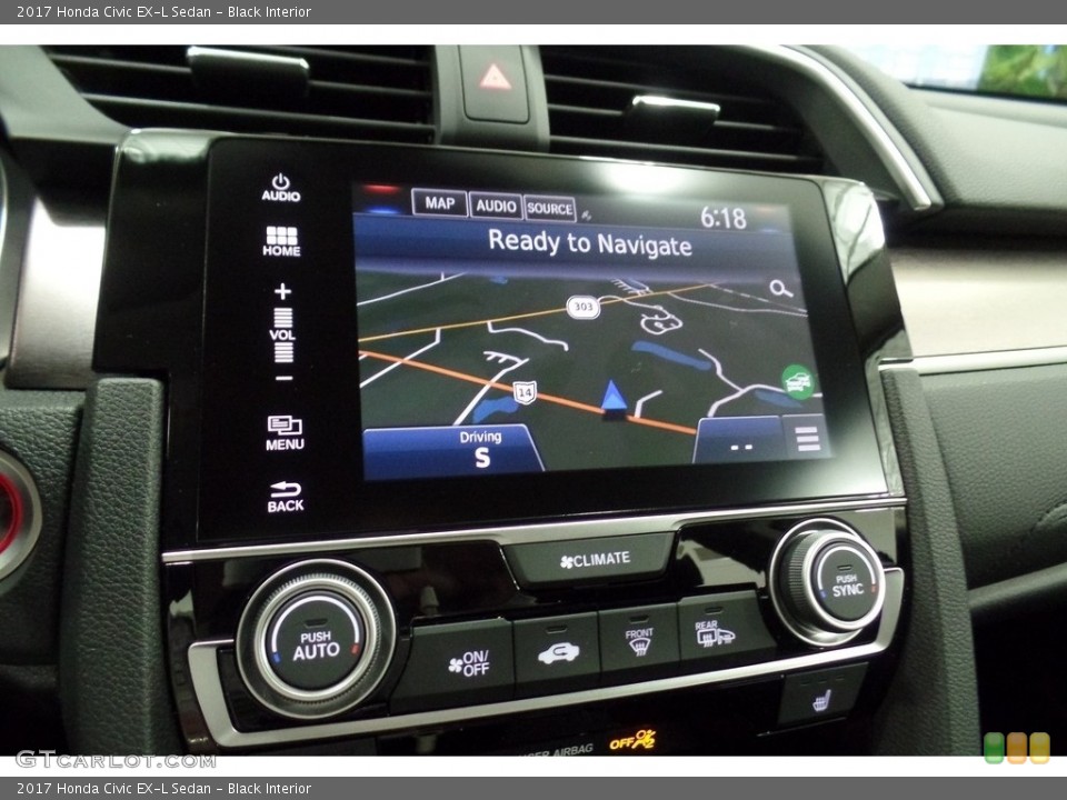 Black Interior Navigation for the 2017 Honda Civic EX-L Sedan #116887352