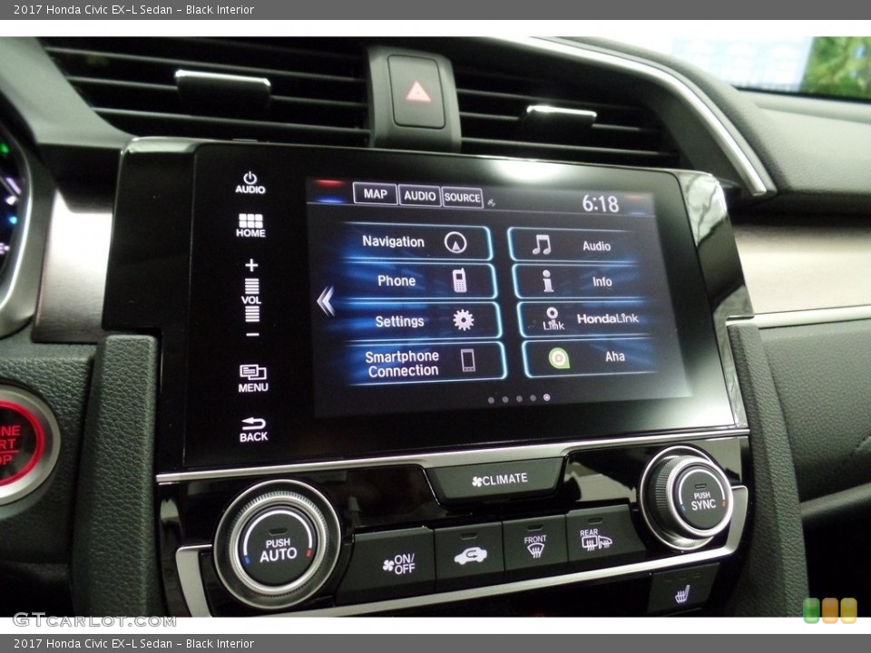 Black Interior Controls for the 2017 Honda Civic EX-L Sedan #116887379