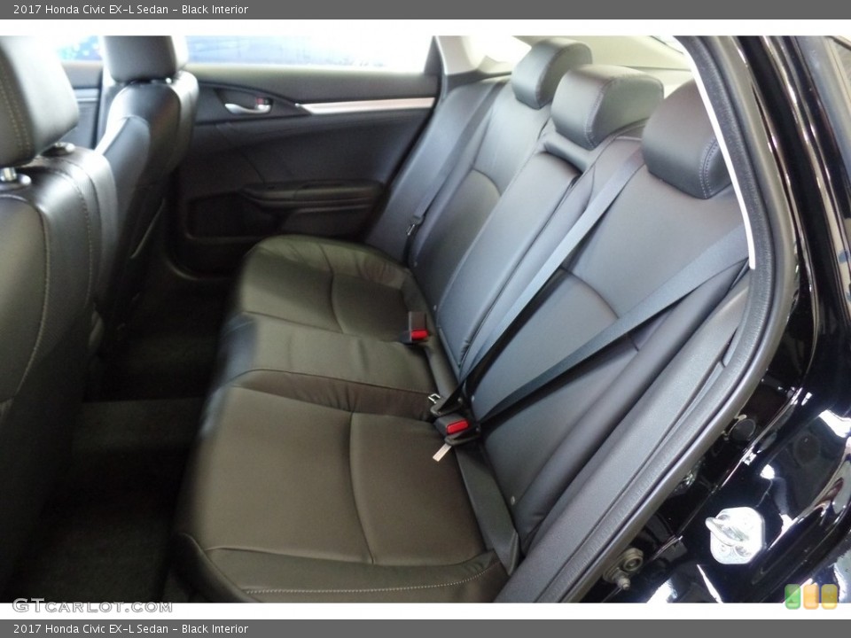 Black Interior Rear Seat for the 2017 Honda Civic EX-L Sedan #116887907