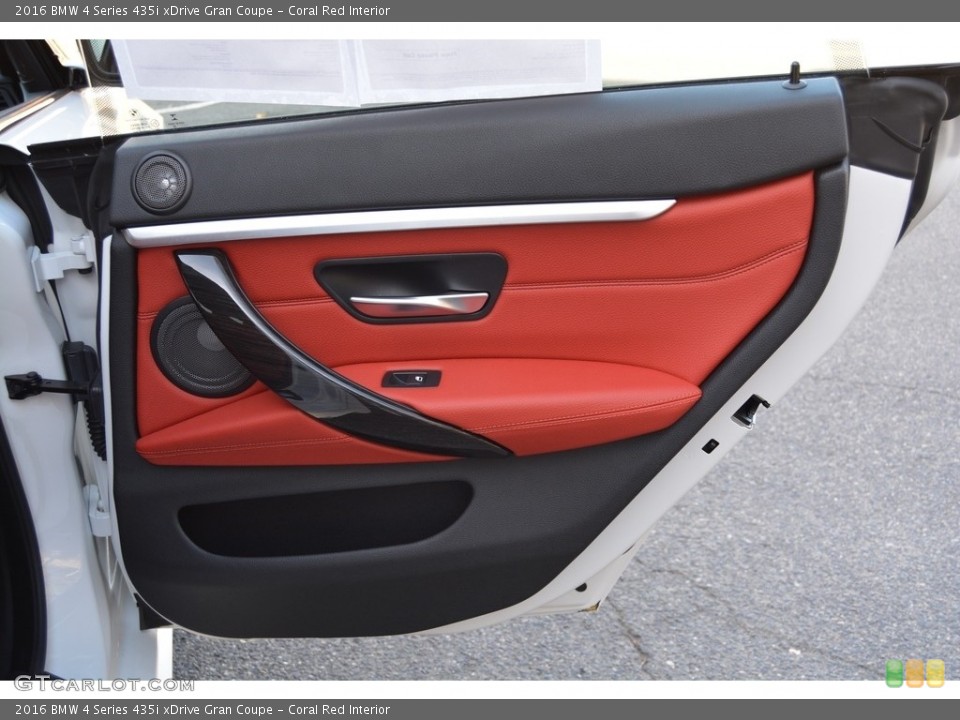 Coral Red Interior Door Panel for the 2016 BMW 4 Series 435i xDrive Gran Coupe #116888789