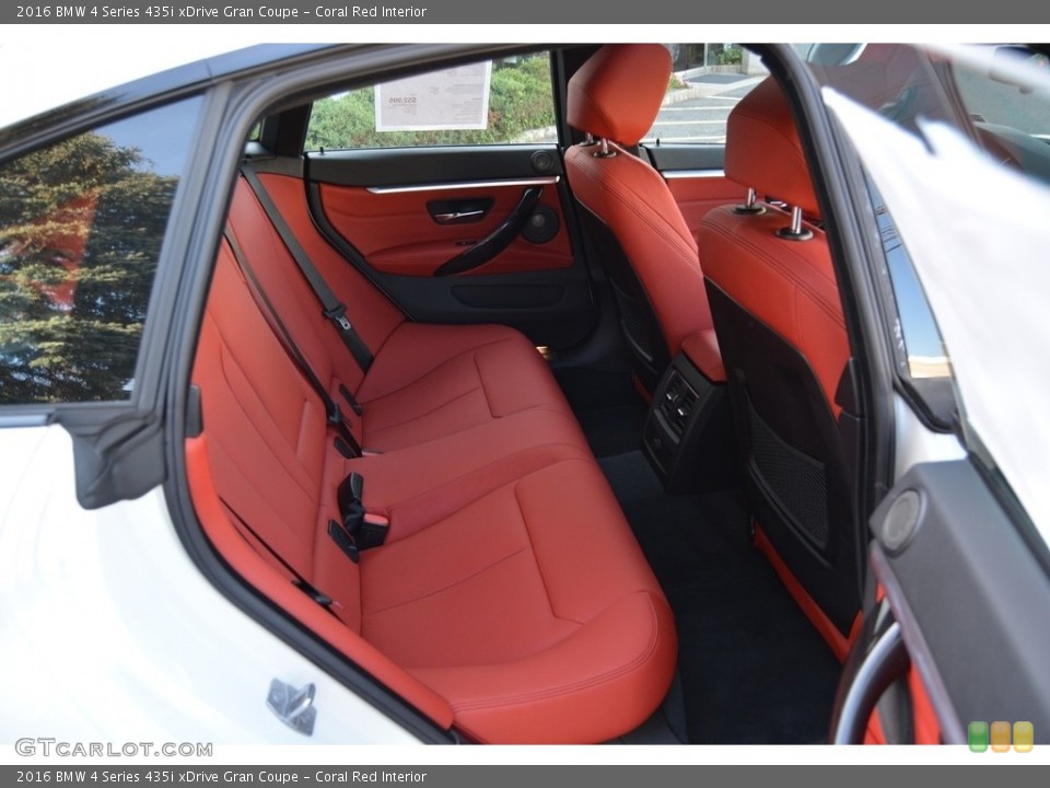 Coral Red Interior Rear Seat for the 2016 BMW 4 Series 435i xDrive Gran Coupe #116888813