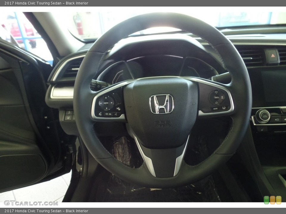 Black Interior Steering Wheel for the 2017 Honda Civic Touring Sedan #116892668