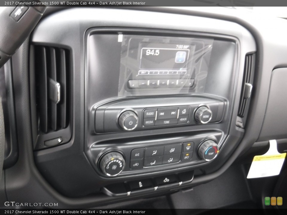 Dark Ash/Jet Black Interior Controls for the 2017 Chevrolet Silverado 1500 WT Double Cab 4x4 #116892845