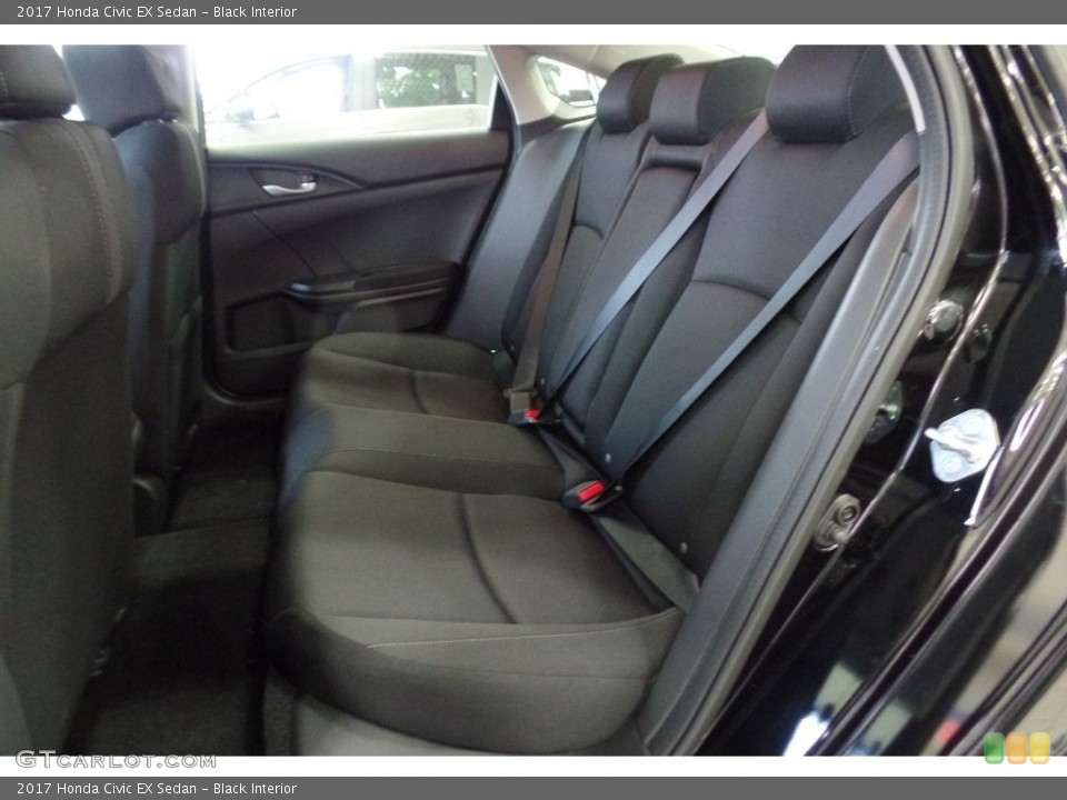 Black Interior Rear Seat for the 2017 Honda Civic EX Sedan #116895254