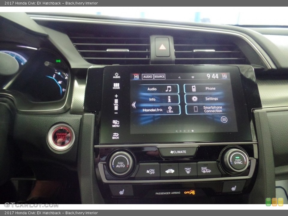 Black/Ivory Interior Controls for the 2017 Honda Civic EX Hatchback #116895713