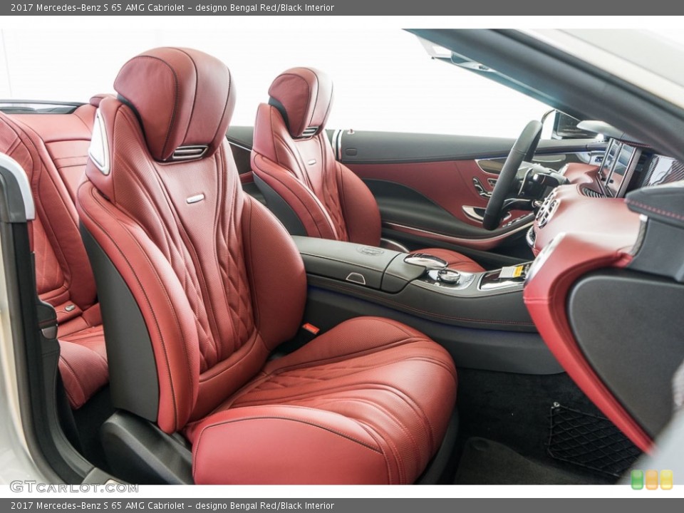 designo Bengal Red/Black Interior Front Seat for the 2017 Mercedes-Benz S 65 AMG Cabriolet #116897609
