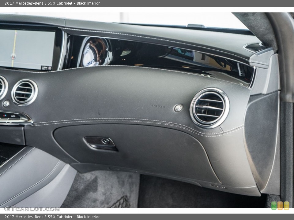 Black Interior Dashboard for the 2017 Mercedes-Benz S 550 Cabriolet #116897813
