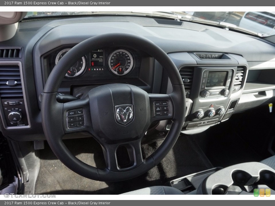 Black/Diesel Gray Interior Dashboard for the 2017 Ram 1500 Express Crew Cab #116897834