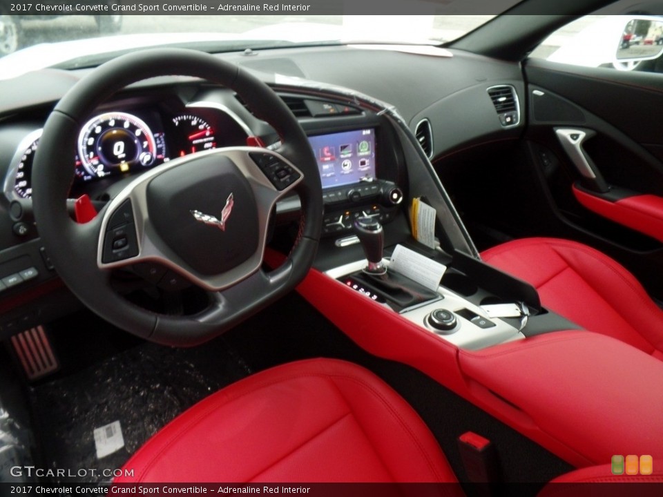 Adrenaline Red Interior Prime Interior for the 2017 Chevrolet Corvette Grand Sport Convertible #116899475