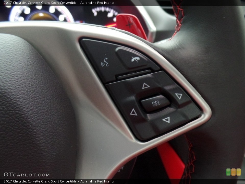 Adrenaline Red Interior Controls for the 2017 Chevrolet Corvette Grand Sport Convertible #116899541