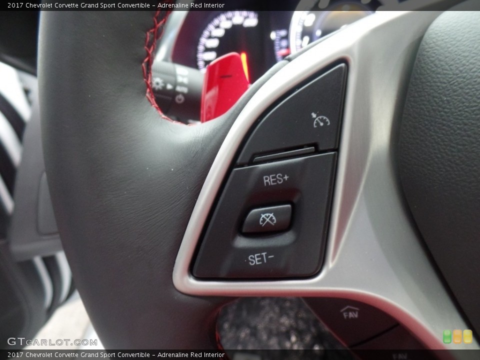Adrenaline Red Interior Controls for the 2017 Chevrolet Corvette Grand Sport Convertible #116899562