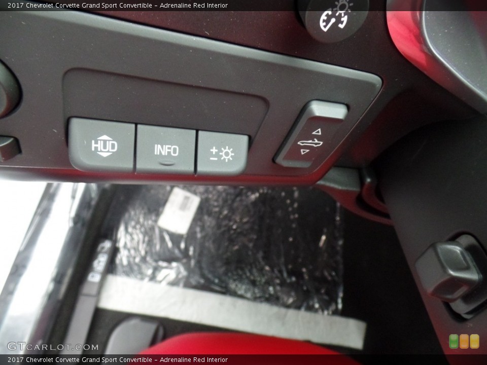 Adrenaline Red Interior Controls for the 2017 Chevrolet Corvette Grand Sport Convertible #116899583