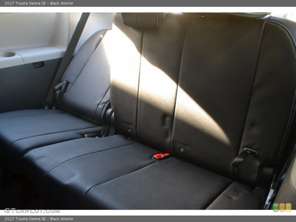 Black Interior Rear Seat for the 2017 Toyota Sienna SE #116902332